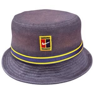 Vintage 90s Nike Court Tennis Bucket Hat S/M Black Navy Federer Heritage DJ6150